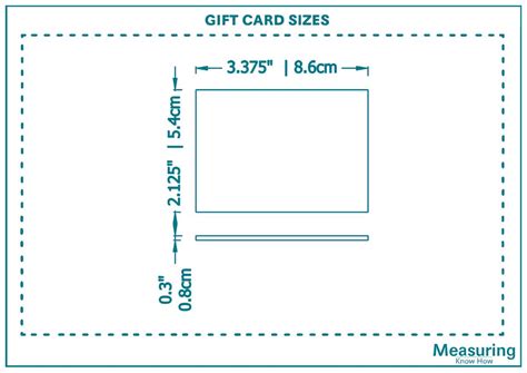 small gift card size